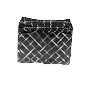 Forenza Black White Tweed Plaid Mini Skirt Size 4 Bouclé Preppy Career Classic